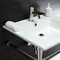 Fauceture Dreyfuss 25" Console Sink W/ SS Leg (Sgl Faucet Hole), White/ Nickel KVPB2522716 - alternate 6
